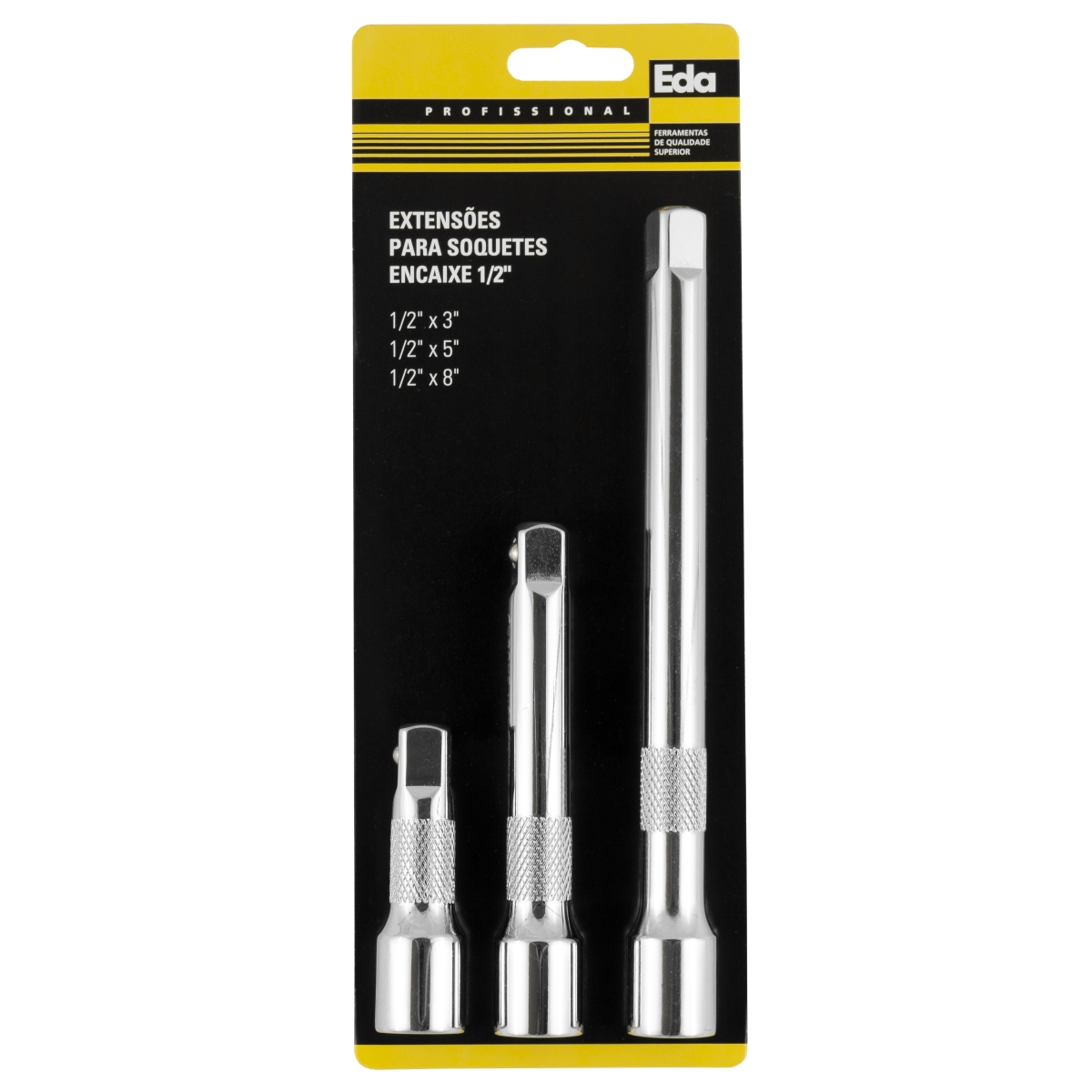 Extensões 1/2″ C.V. 3″ a 8″ com 3 Peças