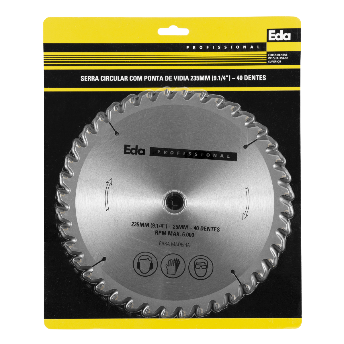 Serra Circular com Vidia 235 mm (9.1/4″) 40 Dentes